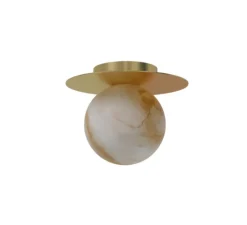 Plafonnier & Spot*Robin Plafonnier, Royal disc, , L10cm, H15cm - Albâtre