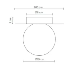 Plafonnier & Spot*Robin Plafonnier, Royal disc, , L10cm, H15cm - Albâtre