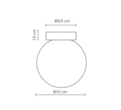 Plafonnier & Spot*Robin Plafonnier, Royal simple, , L10cm, H10cm - Albâtre