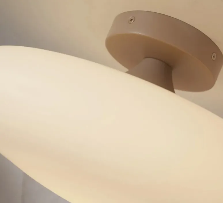 Plafonnier & Spot*Good&Mojo Plafonnier, Sapporo L, , Ø34cm, H19cm - beige, verre opalin