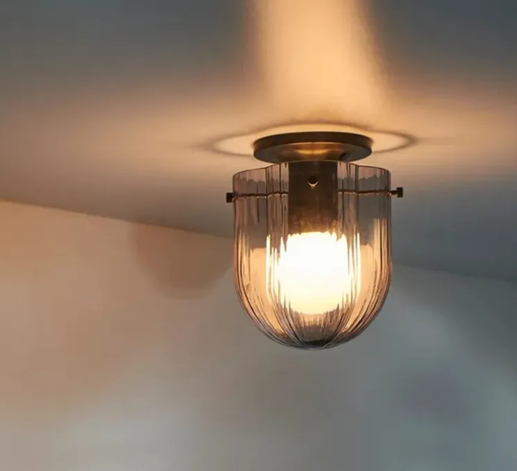 Plafonnier, Seine, verre fumé, Ø12cm, H21,2cm - Gubi