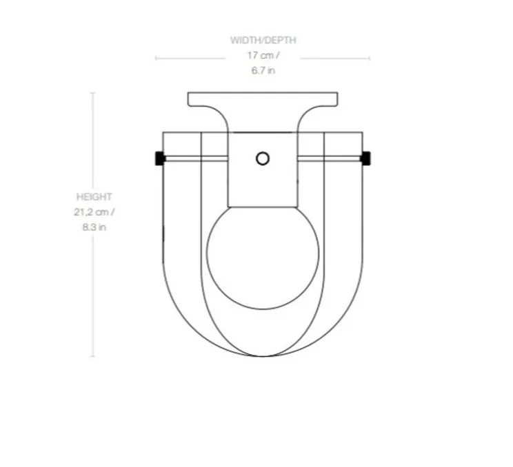 Plafonnier, Seine, verre fumé, Ø12cm, H21,2cm - Gubi