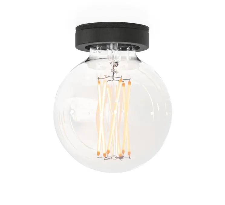 Plafonnier semi encastré, Ruvi 1.0, noir mat, Ø6cm, H8,5cm - Wever&Ducré