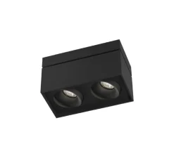 Plafonnier & Spot*Wever&Ducré Plafonnier, Sirro 2.0 LED, , LED, dim, 3000K, 1550 lm, L23cm, H13cm - noir