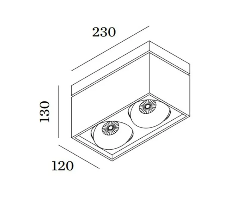 Plafonnier & Spot*Wever&Ducré Plafonnier, Sirro 2.0 LED, , LED, dim, 3000K, 1550 lm, L23cm, H13cm - noir