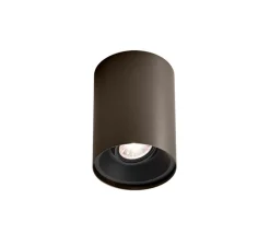 Plafonnier & Spot*Wever&Ducré Plafonnier, Solid 1.0, , LED, 3000K, 770lm, Ø10cm, H13cm - bronze et noir, variable coupure de phase
