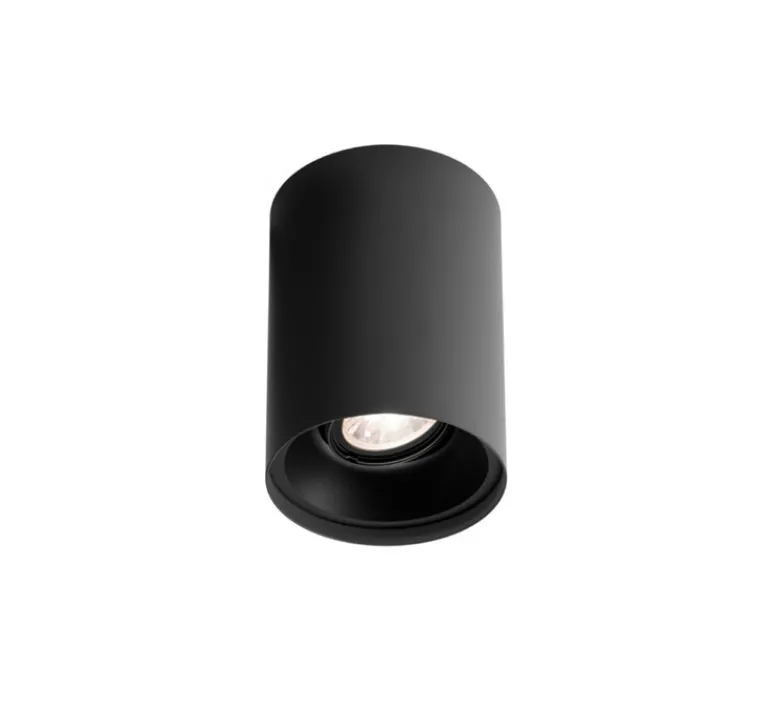 Plafonnier & Spot*Wever&Ducré Plafonnier, Solid 1.0 LED, , LED, dim, 3000K, 670lm, Ø10cm, H13cm - noir