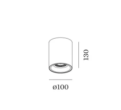 Plafonnier, Solid 1.0 PAR16, blanc, Ø10cm, H13cm - Wever&Ducré