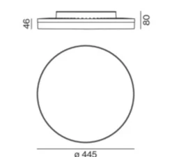 Plafonnier, Sono 450 direct/indirect, blanc, IP40, LED, 3000K, 4410 lm, Ø44,5cm, H8cm - XAL
