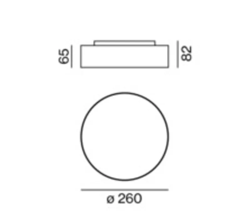 Plafonnier & Spot*XAL Plafonnier, Sono Loop 260, , IP54, LED, 3000K, 881 lm, Ø26cm, H6,5cm - blanc