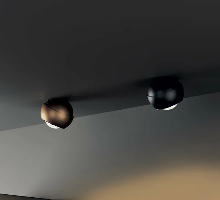 Plafonnier, Spider, noir mat, LED, 2700K, 920 lm, Ø12cm, H10cm - Lodes