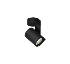 Plafonnier & Spot*Wever&Ducré Plafonnier, Sqube on base 1.0 LED, , LED, 2700K, 400 lm, Ø5,5cm, H11,9cm - noir mat