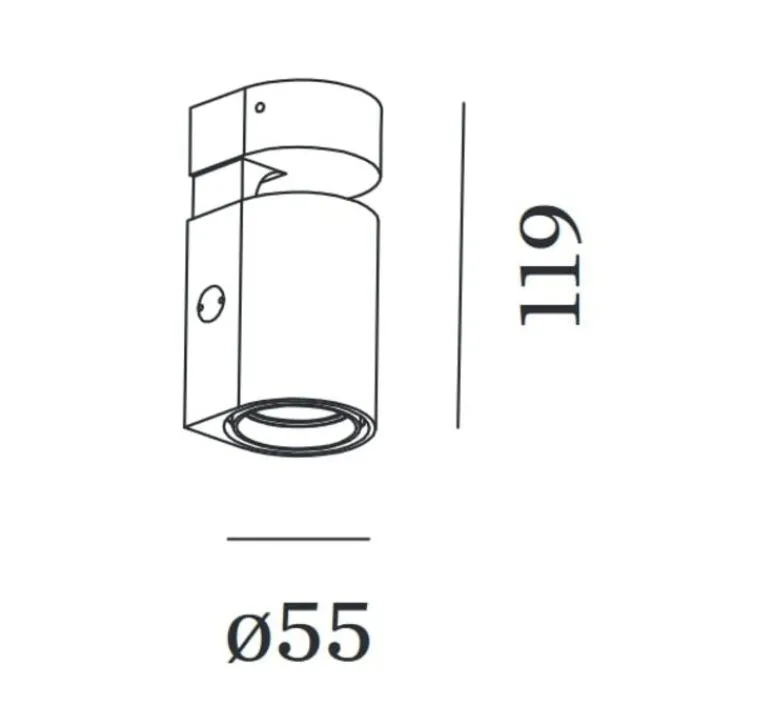 Plafonnier & Spot*Wever&Ducré Plafonnier, Sqube on base 1.0 LED, , LED, 2700K, 400 lm, Ø5,5cm, H11,9cm - noir mat