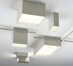 Plafonnier, Structural 2630, gris clair, LED, dim, 2900K, 565,65 lm, L18cm, H21cm - Vibia
