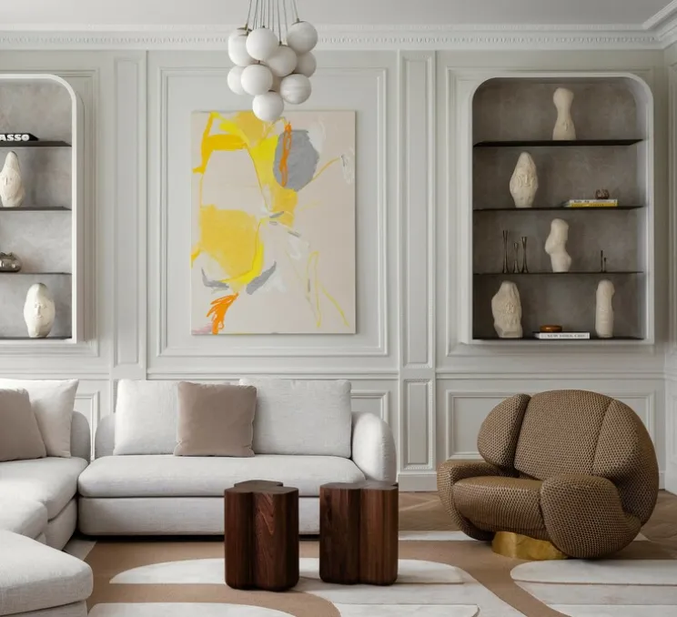 Plafonnier, Sven, blanc, 8W, GU10, plâtre, Ø6.7cm, H11cm - Faro