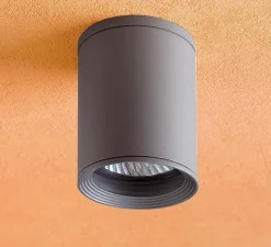 Plafonnier, Tasa, gris, Ø11cm, H14cm, IP44, 40° - Faro