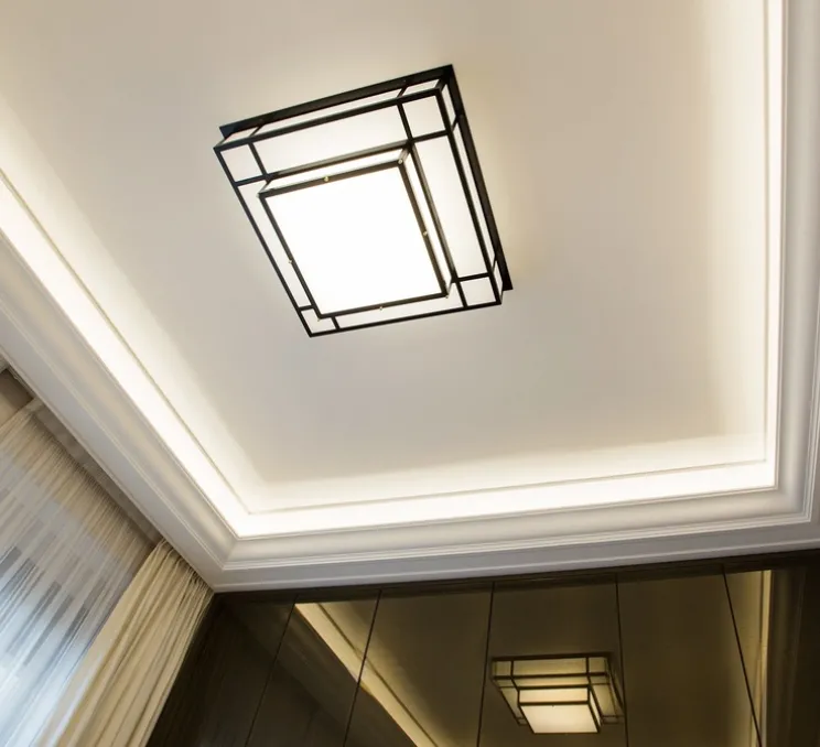 Plafonnier, TESSERACT 900, noir, LED, 3000k, 3500lm à 8260lm, L90cm, H28cm - Raphaël Armand