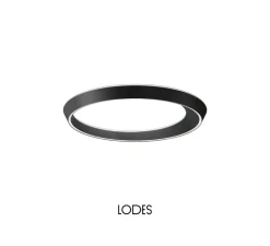Plafonnier & Spot*Lodes Plafonnier, Tidal 75, , LED, dim, 2700K, 8589 lm, Ø75cm, H6,1cm - noir mat
