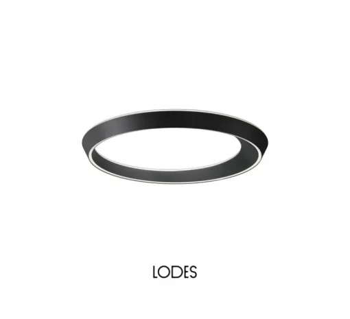 Plafonnier & Spot*Lodes Plafonnier, Tidal 75, , LED, dim, 2700K, 8589 lm, Ø75cm, H6,1cm - noir mat