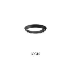 Plafonnier, Tidal 45, noir mat, LED, dim, 2700K, 5040 lm, Ø45cm, H6,1cm - Lodes
