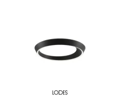 Plafonnier & Spot*Lodes Plafonnier, Tidal 60, , LED, dim, 2700K, 6975 lm, Ø60cm, H6,1cm - noir mat