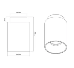 Plafonnier & Spot*DCW éditions Paris Plafonnier, Tobo C85, , Ø8,5cm, H13cm - laiton