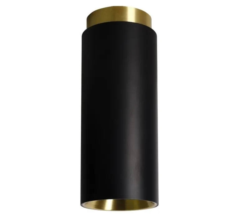 Plafonnier & Spot*DCW éditions Paris Plafonnier, Tobo C65, , Ø6,5cm, H16,5cm - noir, laiton