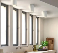 Plafonnier & Spot*DCW éditions Paris Plafonnier, Tobo porcelaine 180, , IP44, Ø10cm, H18cm - blanc