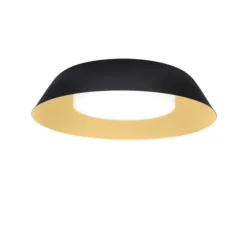 Plafonnier & Spot*Wever&Ducré Plafonnier, Towna 1.0, , IP44, LED, dim, 3000k, 755 lm, Ø25,4cm, H6,8cm - noir et or