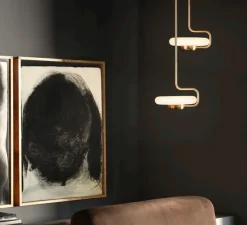 Plafonnier & Spot*KDLN Plafonnier, Tratto, , LED, dim, 2700K, 1450 lm, L27cm, H70-110cm - laiton