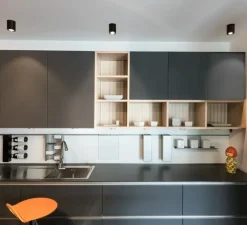 Plafonnier, TRILEDO Rond CL, noir, LED, 3000K, 640 lm, Ø8,5cm, H9,5cm - Slv