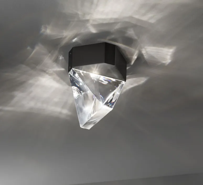 Plafonnier & Spot*Fabbian Plafonnier, Tripla F41, , LED, L9,8cm, H11,2cm - anthracite