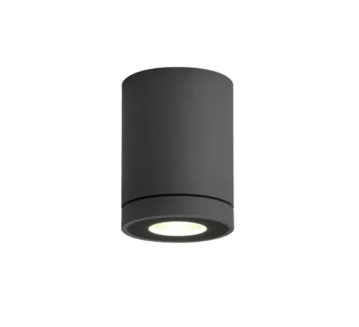 Plafonnier, Tube, anthracite, IP65, Ø8cm, H10,5cm - Wever&Ducré