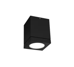 Plafonnier, Tube Carré 1.0 PAR16, noir mat, IP65, L7,9cm, H10,4cm - Wever&Ducré