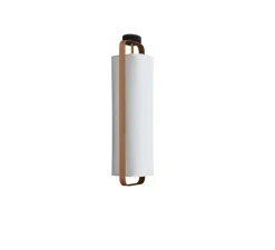 Plafonnier, Twiggy, blanc, cadre cuivré, L12,5cm, H51cm - DesignHeure