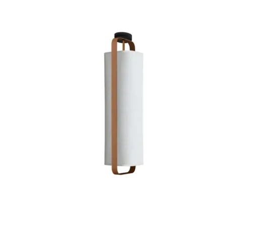 Plafonnier, Twiggy, blanc, cadre cuivré, L12,5cm, H51cm - DesignHeure