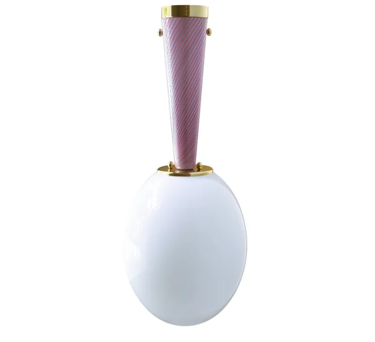 Plafonnier, UPSIDE DOWN brass 30, Rosa da Sogno, Ø30cm, H57,9cm - Magic Circus