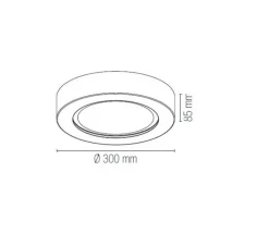 Plafonnier, Vertbois, plâtre, prêt à peindre, Bérénice Large, blanc, Ø30cm, H8,5cm - Nedgis