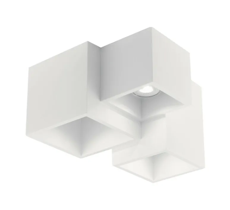 Plafonnier & Spot*Nedgis Plafonnier, Vertbois, plâtre, prêt à peindre, Charlotte, triple, L23cm, H15,3cm - plâtre, brut à peindre