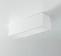 Plafonnier, Vertbois, plâtre, prêt à peindre, Marie, Rectangle long, L36cm, H13cm - Nedgis