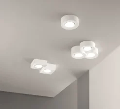 Plafonnier & Spot*Nedgis Plafonnier Vertbois, plâtre, prêt à peindre, Bérénice, Triple, , L26cm, H7,3cm - blanc