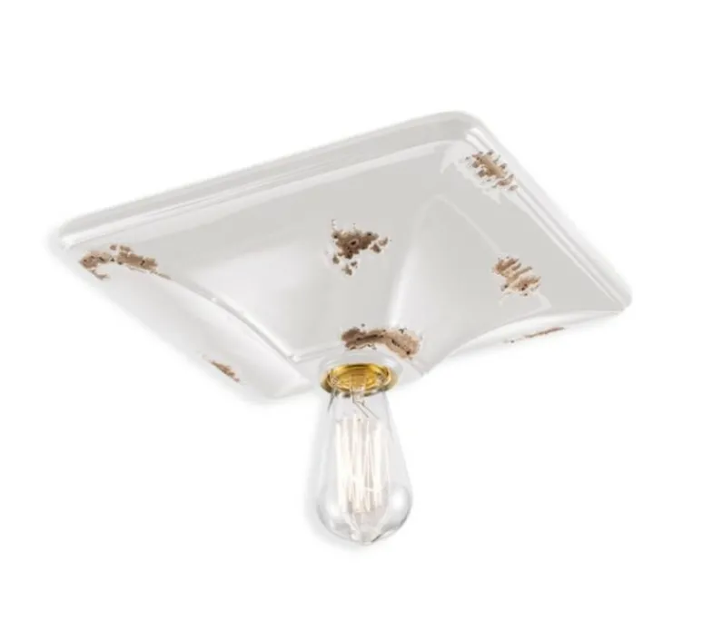 Plafonnier & Spot*Ferroluce Plafonnier, Vintage C136, , L31cm, H10cm - blanc