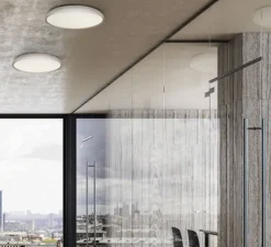 Plafonnier & Spot*Lumen Center Italia Plafonnier, Zero, , LED, dim, 2700k, 3260 lm, Ø50cm, H8cm - gris