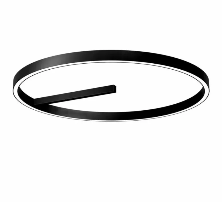 Plafonnier & Spot*Ilti Luce Plafonnier, Zirkol, , IP40, LED, dim, 2700k, 3923 lm, Ø150cm, H5cm - noir mat