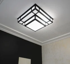 Plafonnier & Spot*Raphaël Armand Plafonnier-Applique, Tesseract 600, , LED, 3000k, 3520lm à 20000lm, L60cm, H20cm - noir
