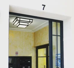 Plafonnier & Spot*Raphaël Armand Plafonnier-Applique, Tesseract 600, , LED, 3000k, 3520lm à 20000lm, L60cm, H20cm - noir