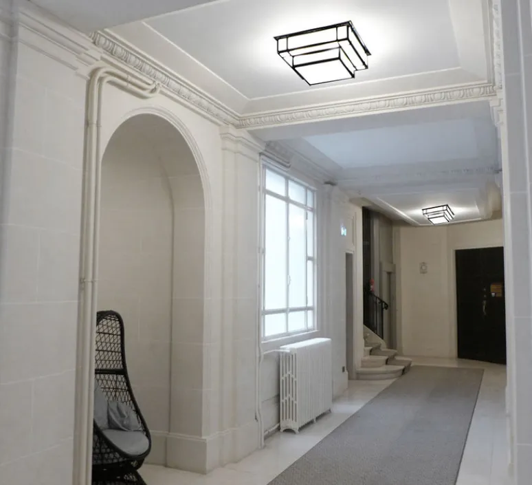 Plafonnier & Spot*Raphaël Armand Plafonnier-Applique, Tesseract 600, , LED, 3000k, 3520lm à 20000lm, L60cm, H20cm - noir