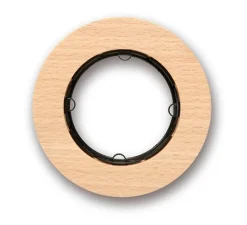 Plaque, Do Low, Simple, Hêtre naturel, Interrupteur et prise, L10,2cm, H10,2cm - Fontini