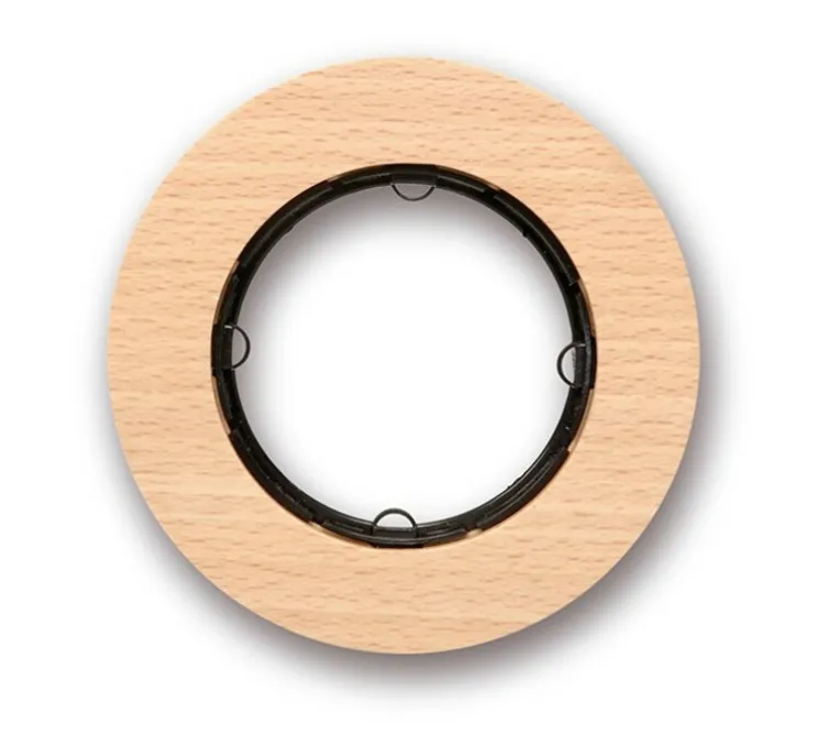 Plaque, Do Low, Simple, Hêtre naturel, Interrupteur et prise, L10,2cm, H10,2cm - Fontini