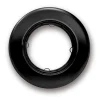 Plaque, Do Low, Simple, Porcelaine noir, Interrupteur et prise, L10,2cm, H10,2cm - Fontini